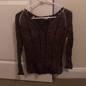 Gilded intent maroon light weight sweater